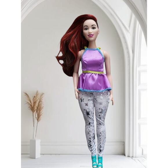 Pre-owned Curvy Barbie and the Rockers Barbie Doll 1 Side Shaved Head Hair FHC05 - Picture 1 of 6